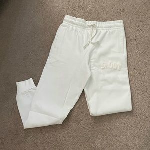 Sofia with an F Sloot jogger sweats